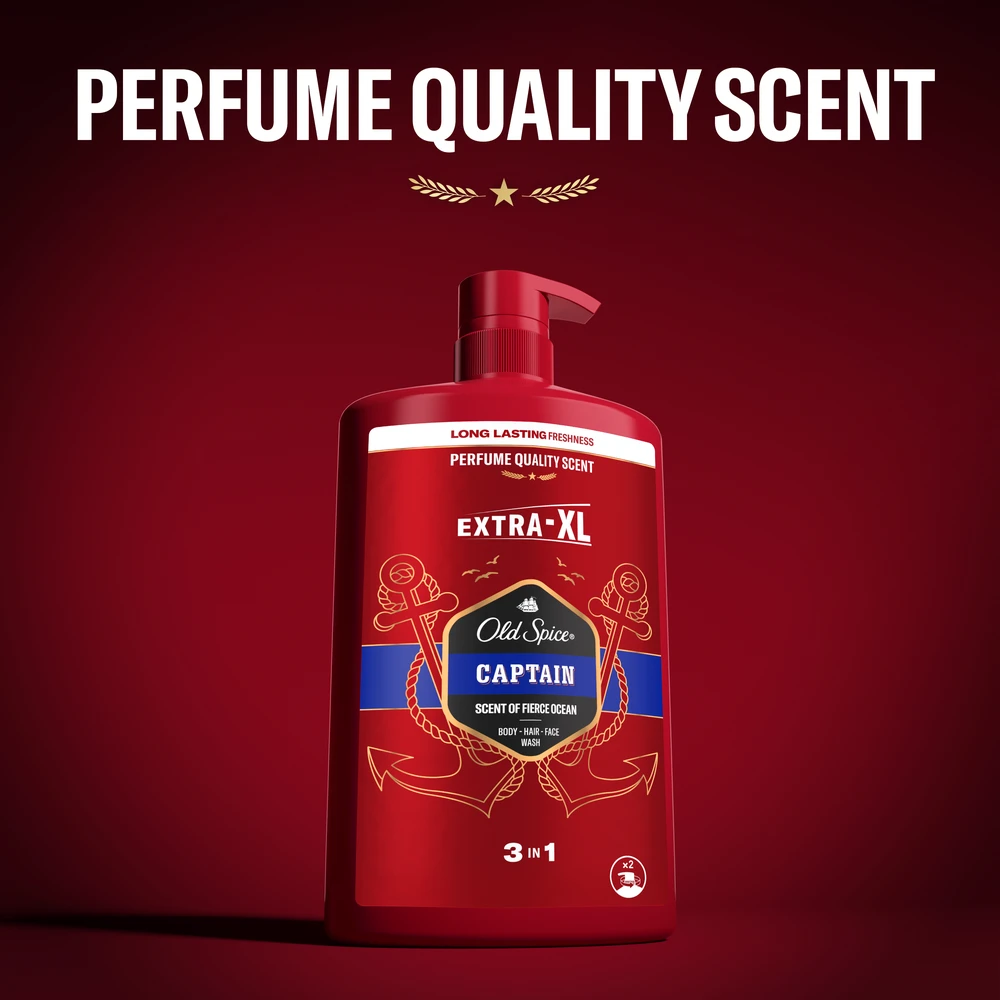 Old Spice Captain Dušo Želė Ir Šampūnas Vyrams, 1000 ml