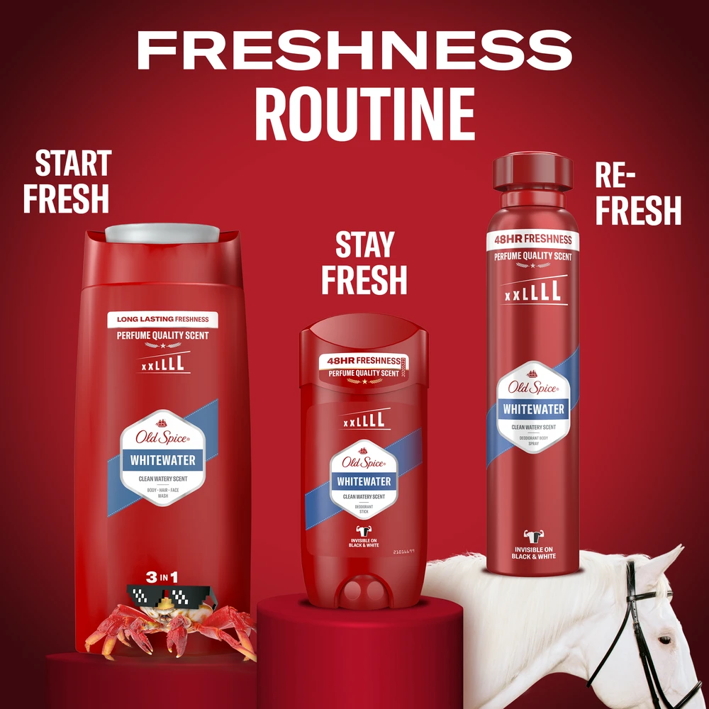 Old Spice Whitewater Dušo Želė Ir Šampūnas Vyrams, 1000 ml