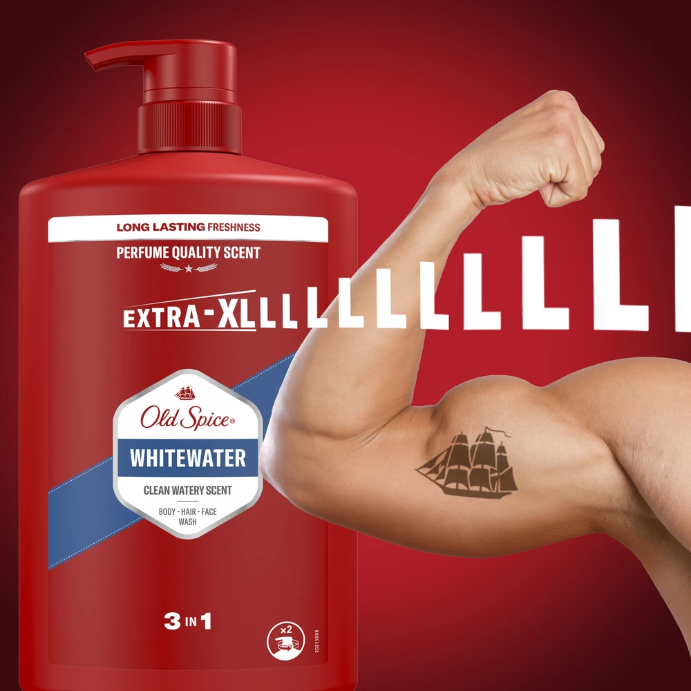 Old Spice Whitewater Dušo Želė Ir Šampūnas Vyrams, 1000 ml