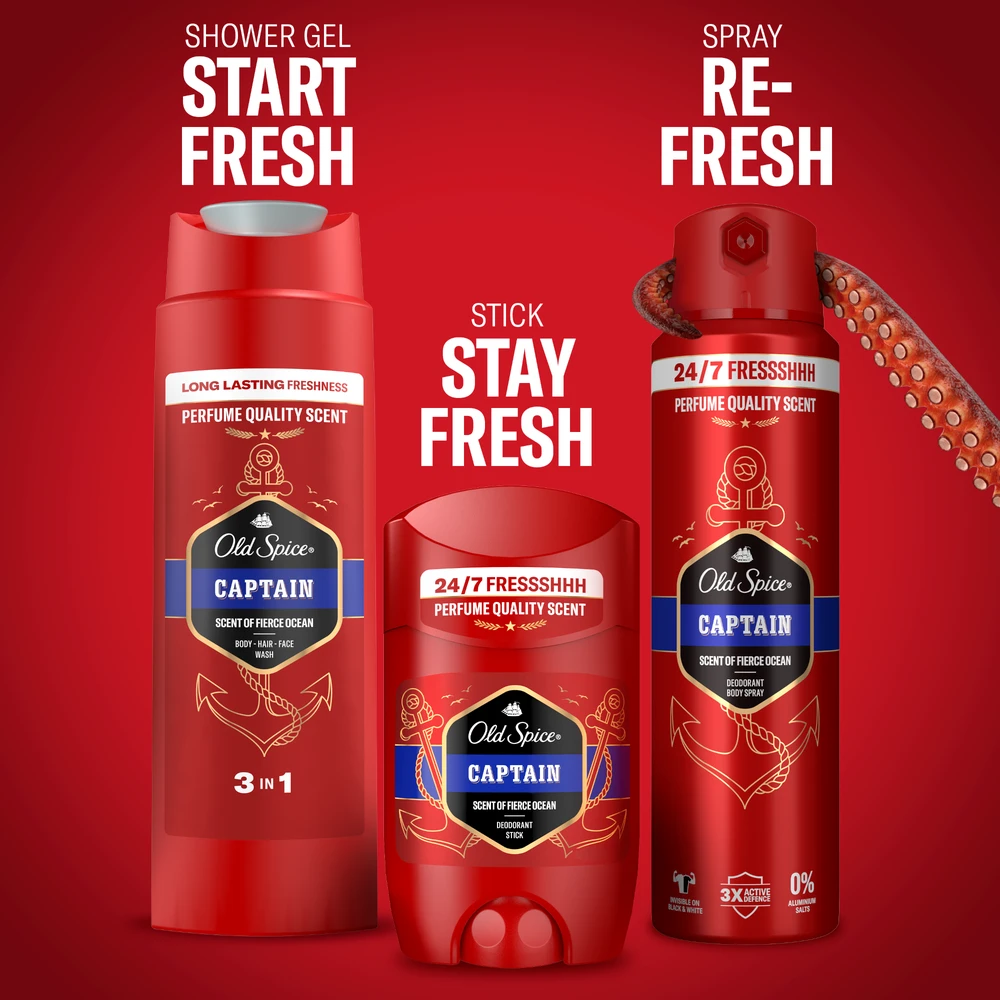 Old Spice Old_Spice KŪNO PRIEŽ RINK OLDSPICE CAPTAIN SU KOSM