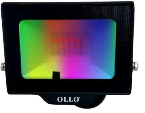 OLLO LED RGB Prožektors 50W Multi Krāsas 4750lm IP65 SMD2835 CRI>80 PF>0.9 EEI:F