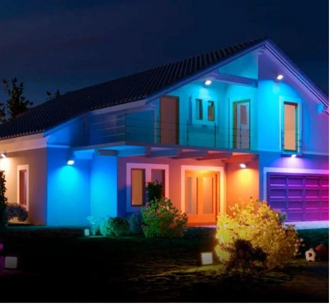 OLLO LED RGB Prožektors 50W Multi Krāsas 4750lm IP65 SMD2835 CRI>80 PF>0.9 EEI:F