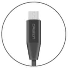 Orsen S32 Micro Data Cable 2.1A 1.2m juodas