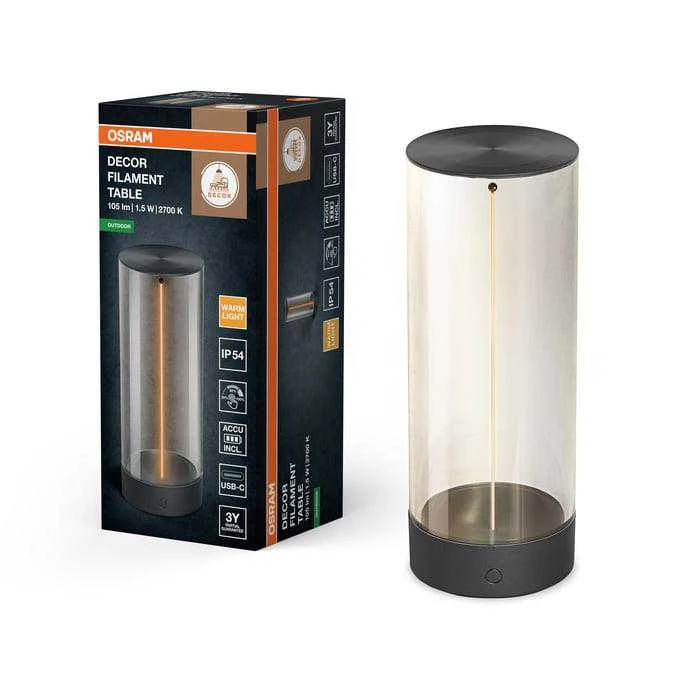 Osram ŠVIESTUVAS LAUKO FILAMEN USB 1.2W IP54