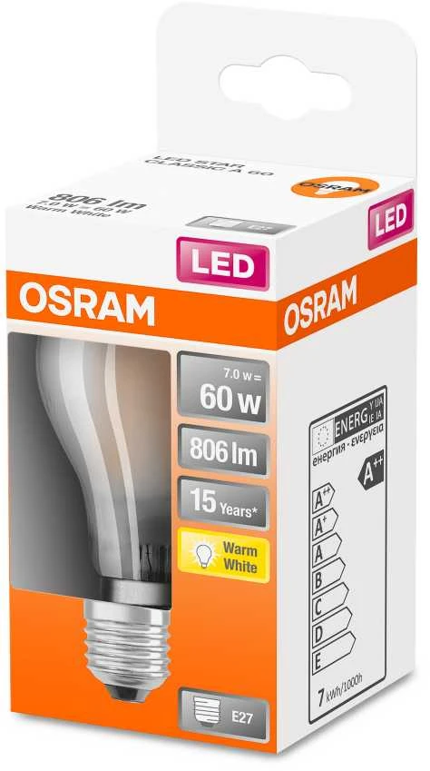 Osram Parathom Classic Filament | E27 | 6,5 W | Šiltas Baltas