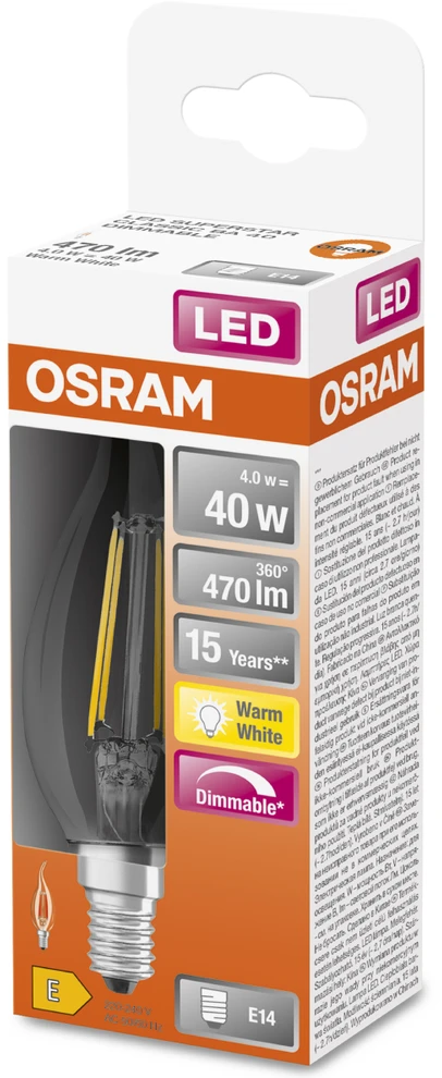 Led lemputė OSRAM 4W/470 E14 Šiltai balta