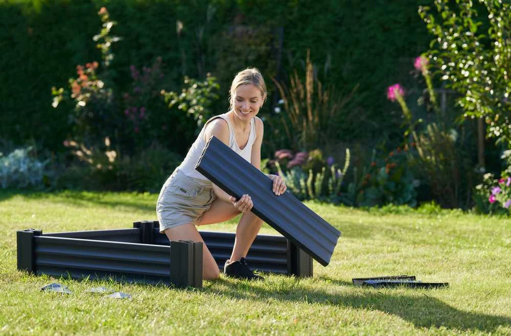Garden Cente RAISED BED PLASTIC 80X120CM DARK Pilkas