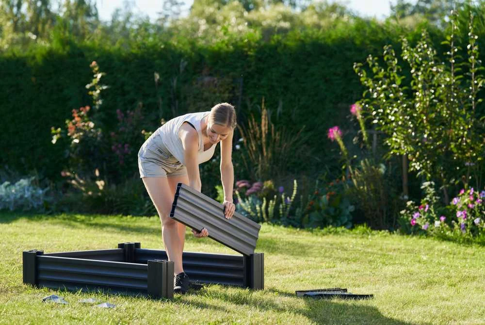 Garden Cente RAISED BED PLASTIC 80X120CM DARK Pilkas