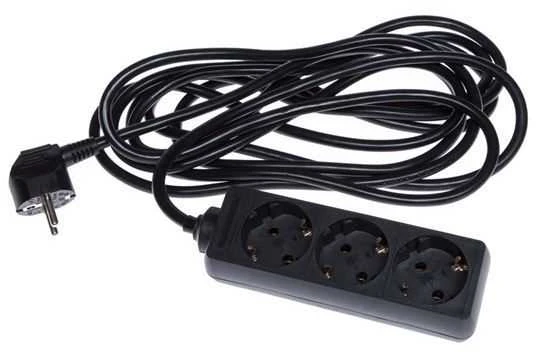 Okko Orno EXT CORD KF-GS-03-A 3X1.5 5M 3P Juodas