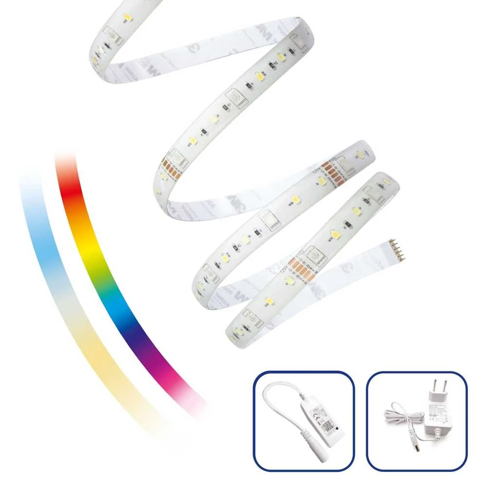 Spectrum LED juosta WIFI, 17W, 5m, RGBW, su valdikliu ir adapteriu