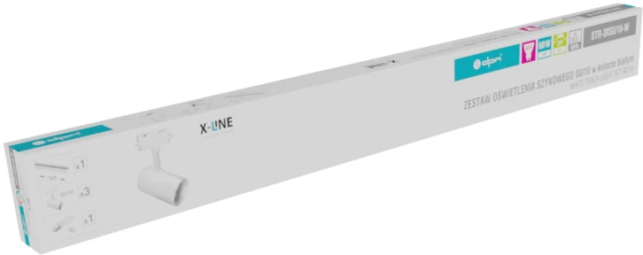 Pakabinamas šviestuvas Šviestuvas lubų DPM X-Line STR-3XGU10-W, GU10, 3 x 60 W