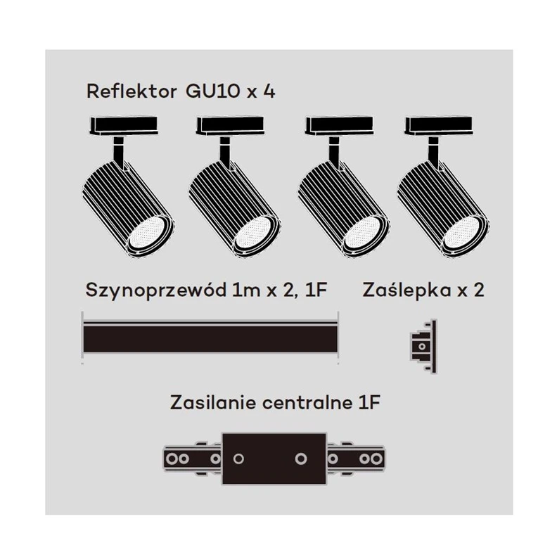 Lubinis šviestuvas Light_Presti Šviestuvas lubų Light Prestige Tokio Set 1F, 4X40 W, GU10