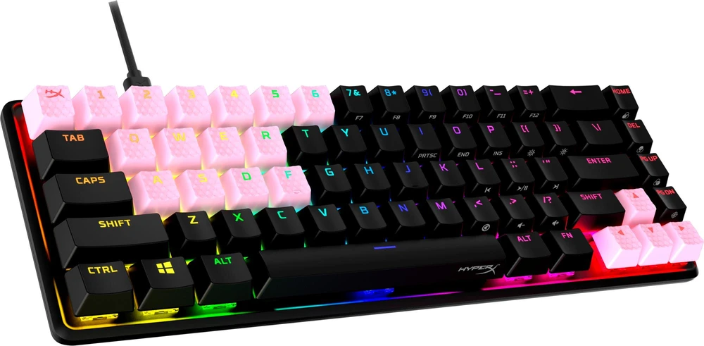 Klaviatūra Pakaitiniai klavišai HyperX Rubber Keycaps, rožinės spalvos ,US,