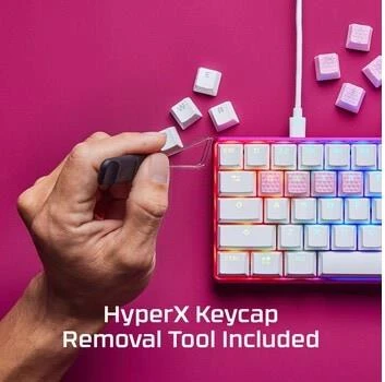 Klaviatūra Pakaitiniai klavišai HyperX Rubber Keycaps, rožinės spalvos ,US,