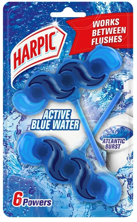 Pakabinamas WC muiliukas HARPIC Mėlyna Vanduo Atlant, 2x35 g.
