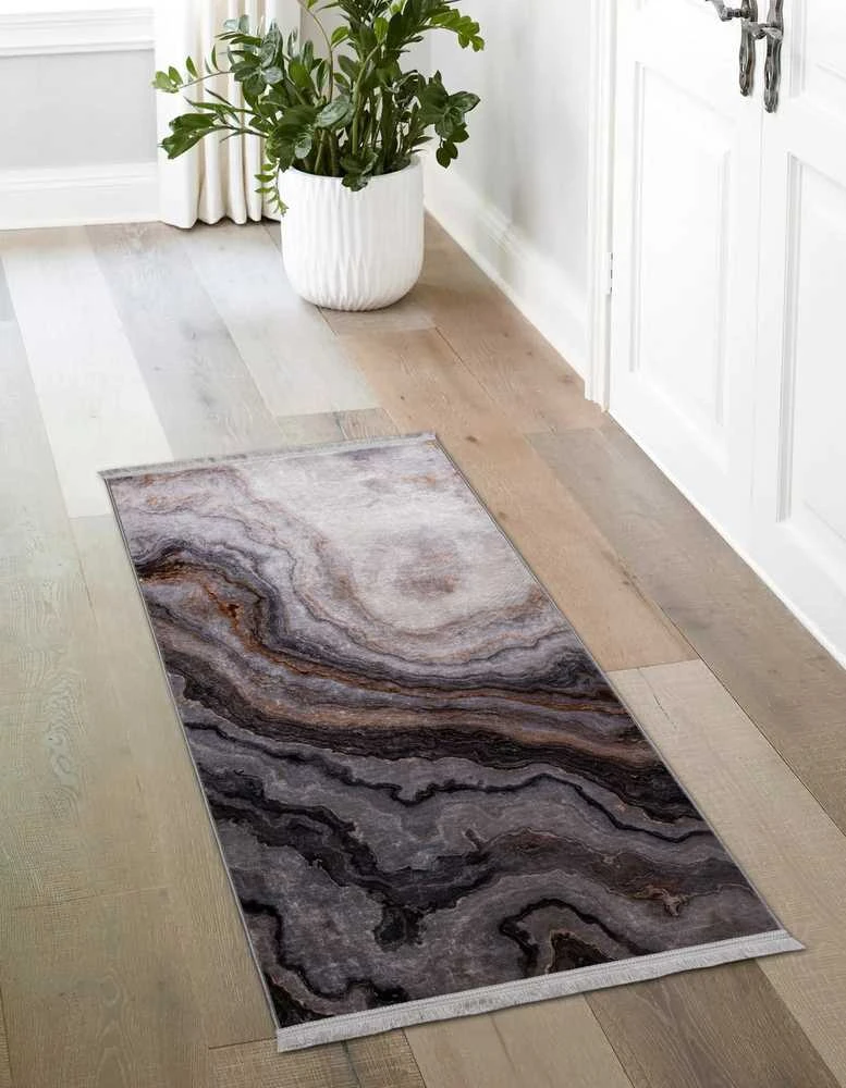 Paklājs Splendid AGAT Printed, pelēka, 140 cm x 80 cm