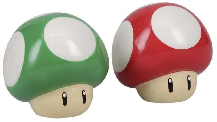 Paladone SUPER MARIO – Mushrooms – Druskos ir pipirų indelių rinkinys