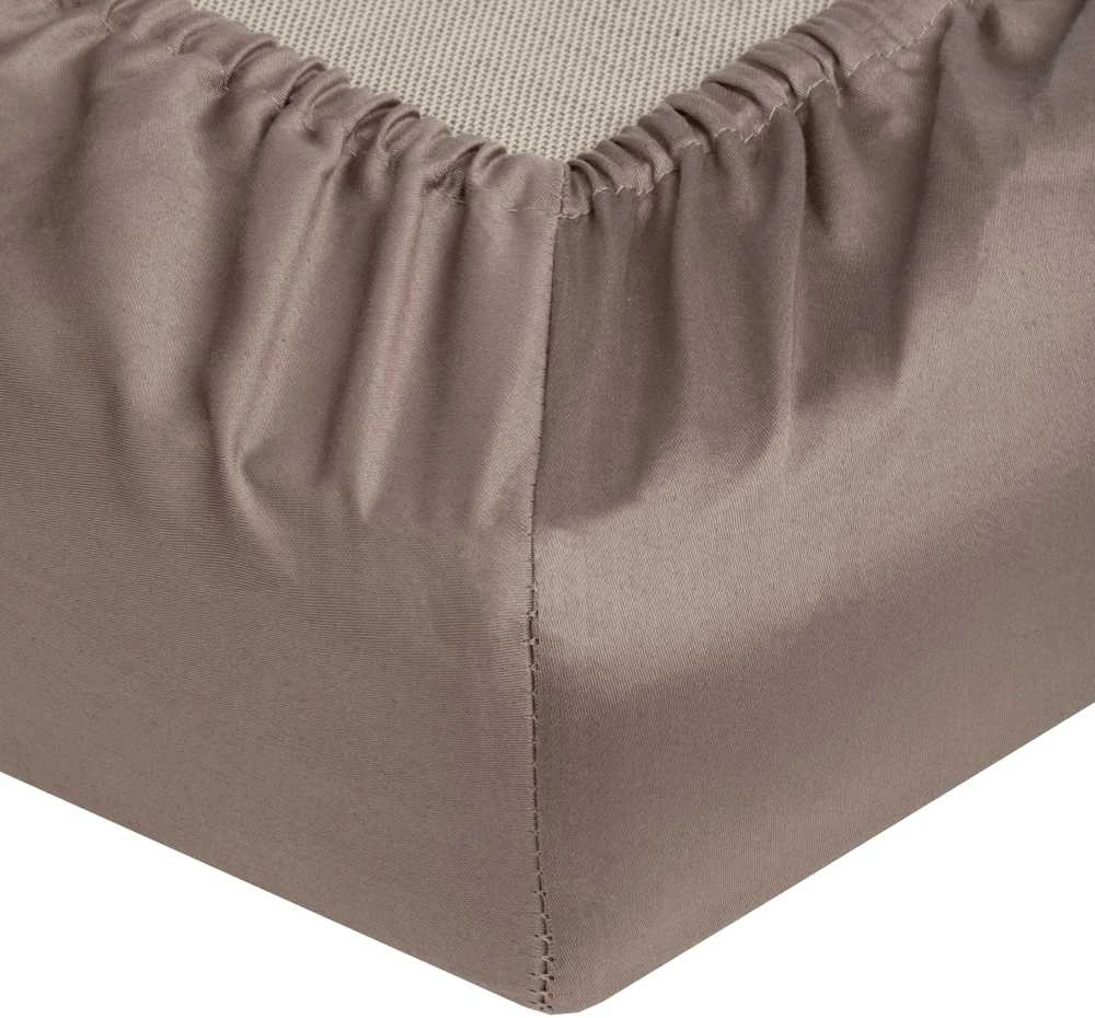 Domoletti FITTED SHEET SATEEN 140X200+25 TAUPE