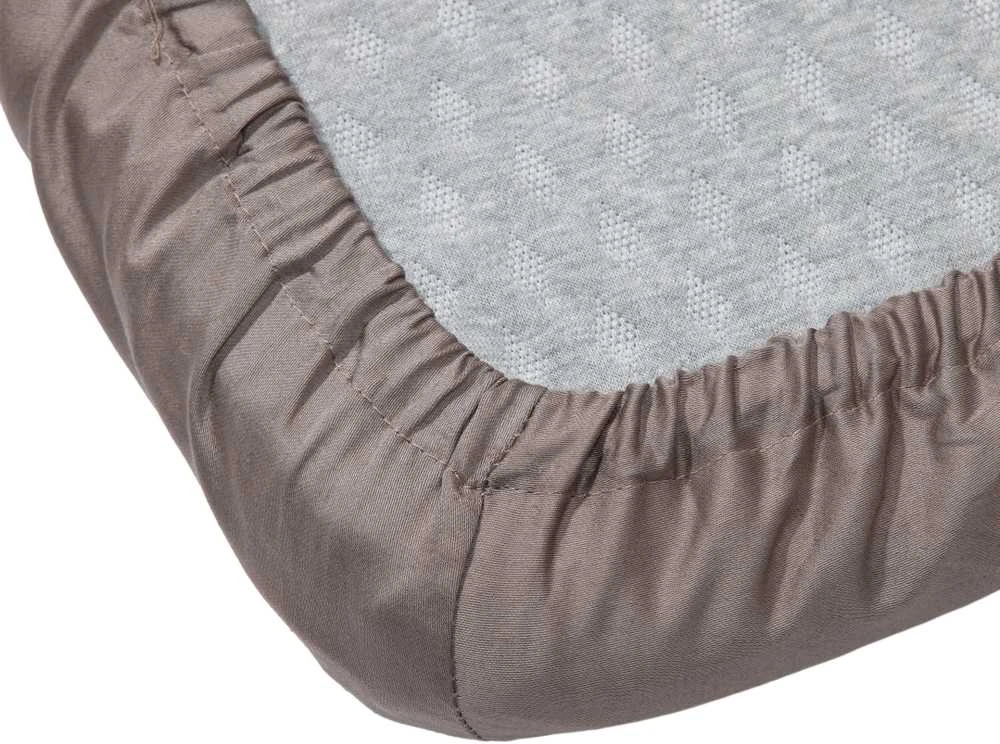 Domoletti FITTED SHEET SATEEN 90X200+25 TAUPE