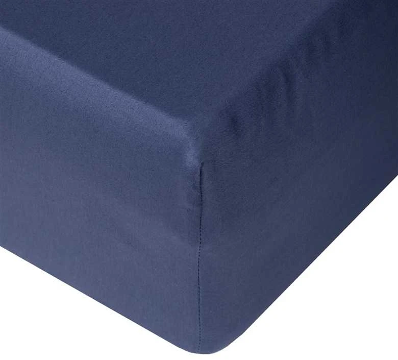 Domoletti FITTED SHEET SATEEN 160X200+25 NAVY