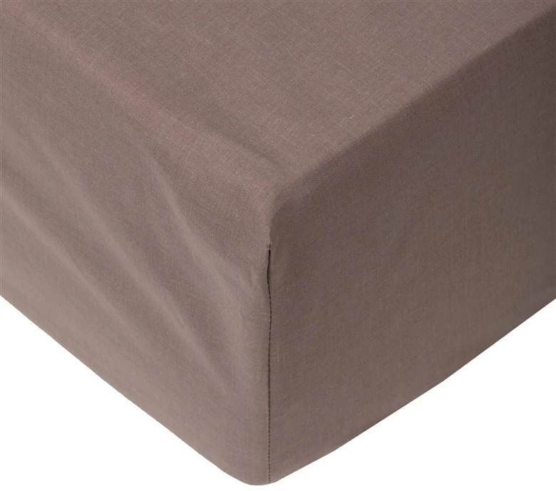 Okko Mexen FITTED SHEET POLYCOTTON 140X200+25 TAUPE