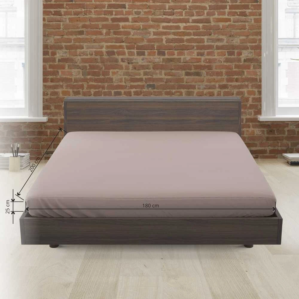 Okko Mexen FITTED SHEET POLYCOTTON 180X200+25 TAUPE