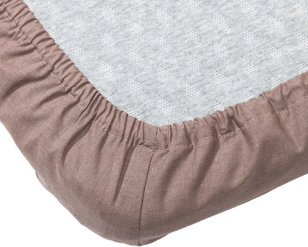 Okko Mexen FITTED SHEET POLYCOTTON 180X200+25 TAUPE