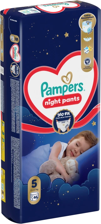 Pampers Night Pants Sauskelnės-Kelnaitės, 5, 46 vnt.