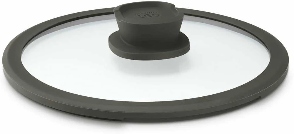 BergHOFF Stone+ 28 cm stiklinis dangtis - didelė garų anga, silikoninis kraštas ir minkšta rankena