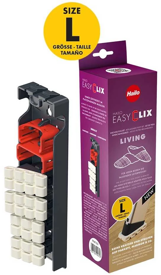 Hailo Hailo Rinkinys nóżek do drabiny EasyClix Living, dydis L, 9947-001