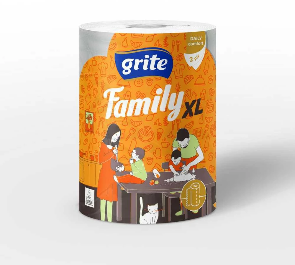 Popierinis rankšluostis Grite Family XL, 2 sl.