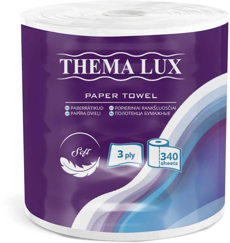 Sourcing Tiekiami popieriniai rankšluosčiai „THEMA LUX“, 340 lapų, 3 pl.