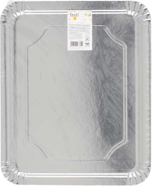 Padėklas 643379, 38 cm x 2 cm, 31 cm, 2 vnt., Sidabro