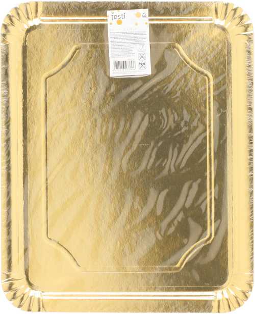 Padėklas 643380, 38 cm x 2 cm, 31 cm, 2 vnt., Auksinis