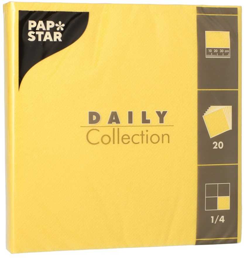 Papstar Servetėlės 3-sl. 20vnt. geltonos