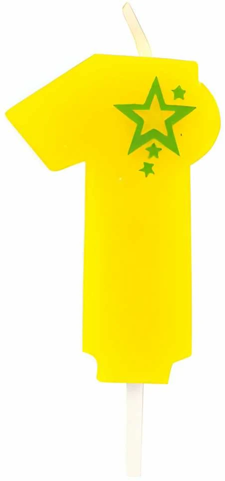 Papstar Svecīte dzimšanas dienas 1 dzeltena