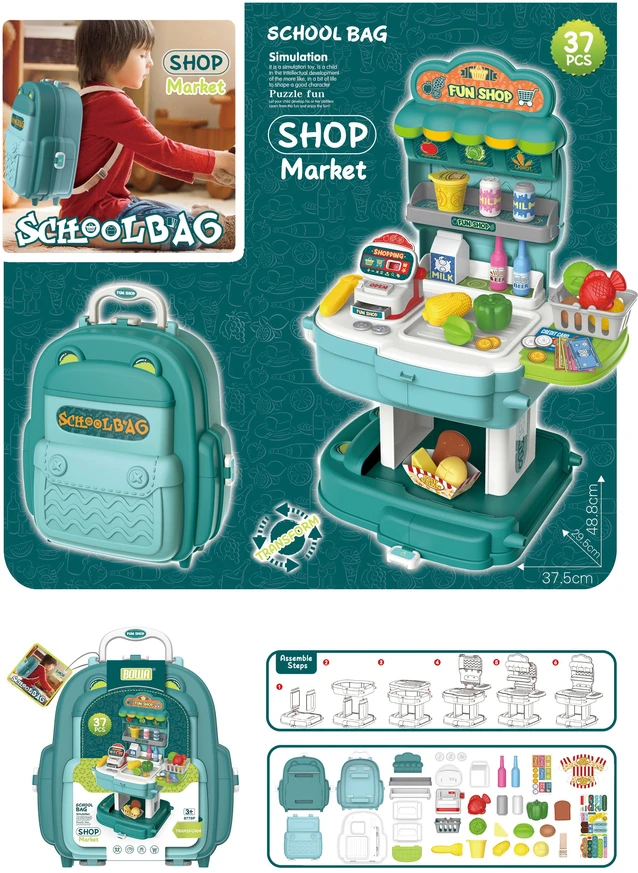 Polesie Nežinomas Parduotuvės žaislai School Bag-Shop Market 8779p