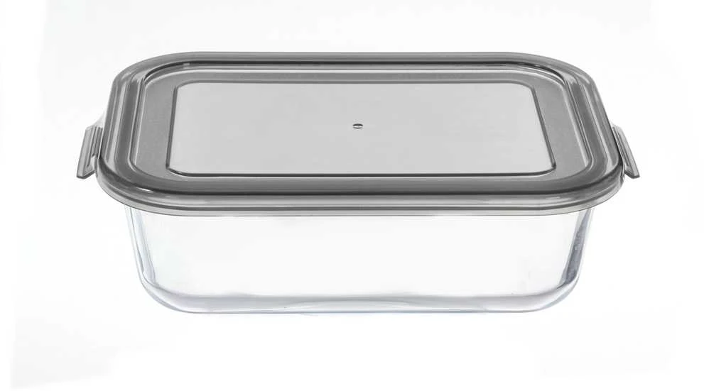 Domoletti CONTAINER FOOD RECTANG GLASS W LID 1.5L
