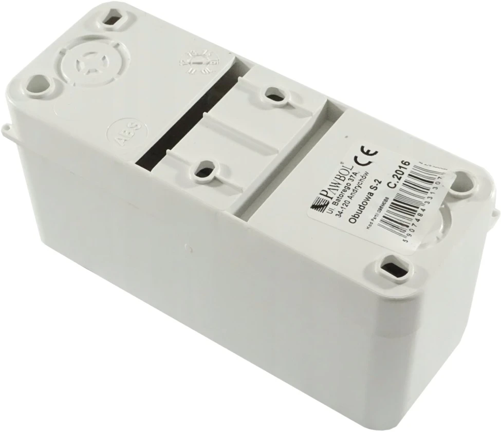 Pawbol Elektros skirstymo dėžutė S-2 2 modulių, IP30, Balta
