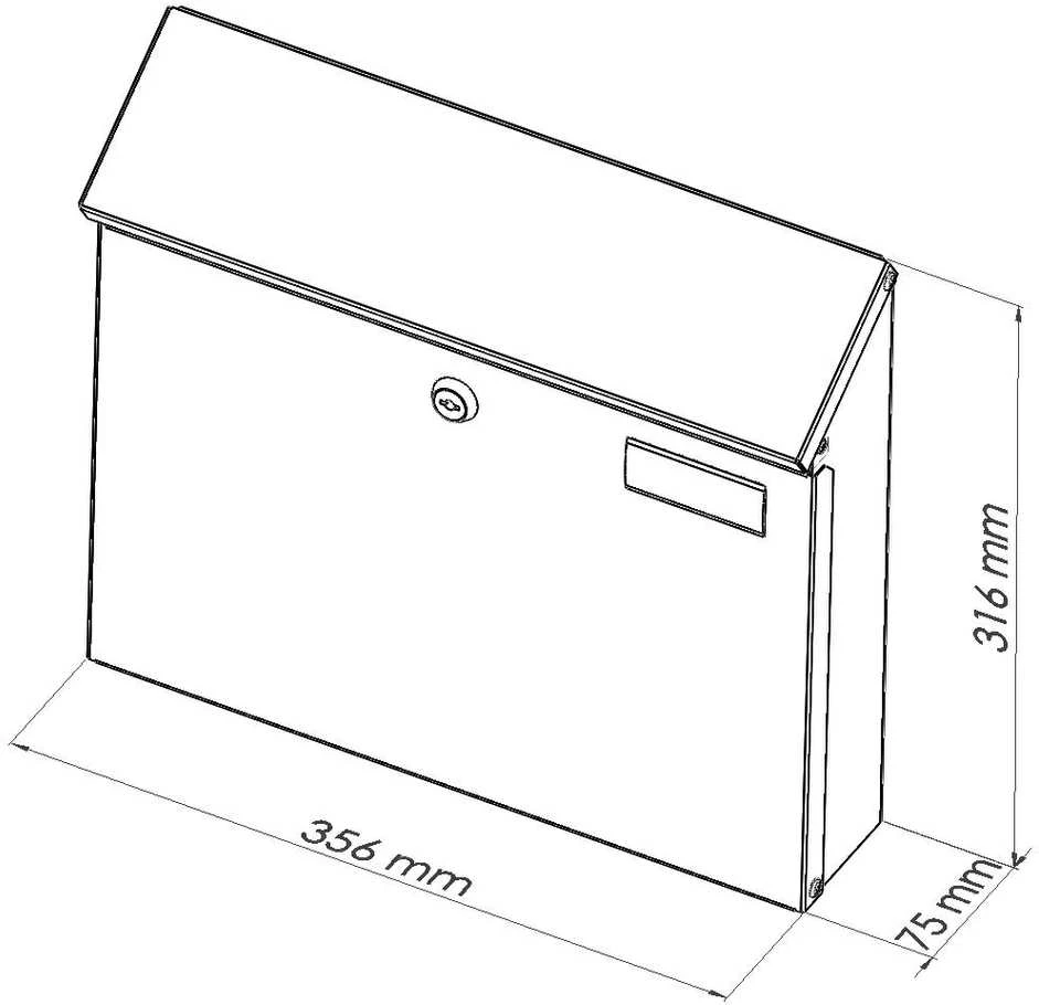 Haushalt MAILBOXPD968 ANTHRACITE COLOR