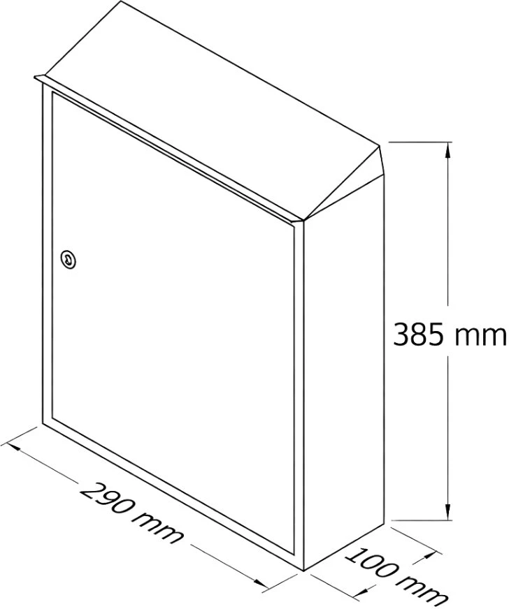 Glori Ir Ko Pašto dėžutė 290x385x100mm Pilka