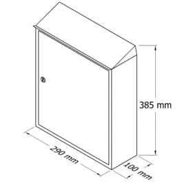 Pašto dėžutė Glori Ir Ko PD900, žalia, 29 cm x 10 cm x 38,5 cm