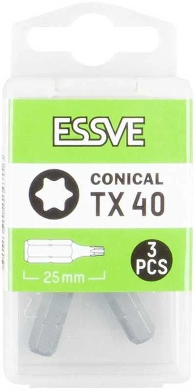 Essve Atsuktuvų antgaliai TX40 25 mm 3 vnt