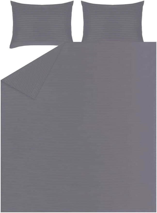 Patalynės komplektas Patalynės užvalkalų komplektas Domoletti Striped Pilkas, pilka sp., 200 x 220 cm