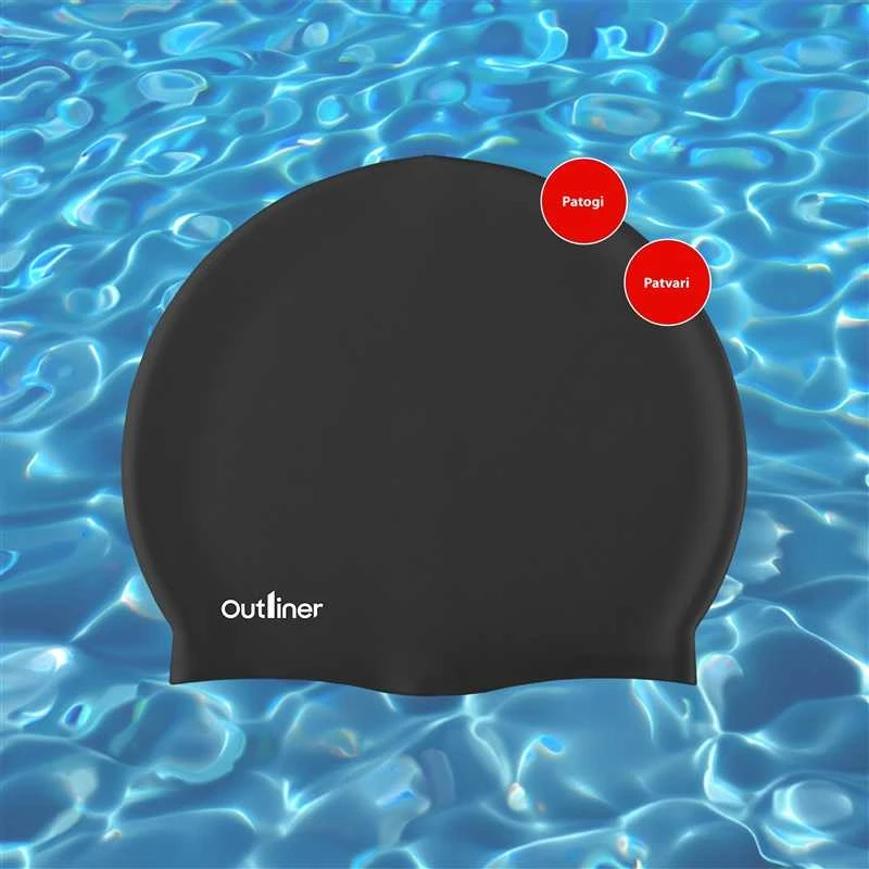 SWIMMING CAP Juodas OUTLINER FSSWM-005