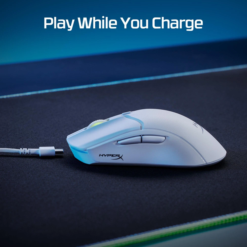 HyperX Pulsefire Haste 2 belaidė pelė (Balta) | 26000 DPI