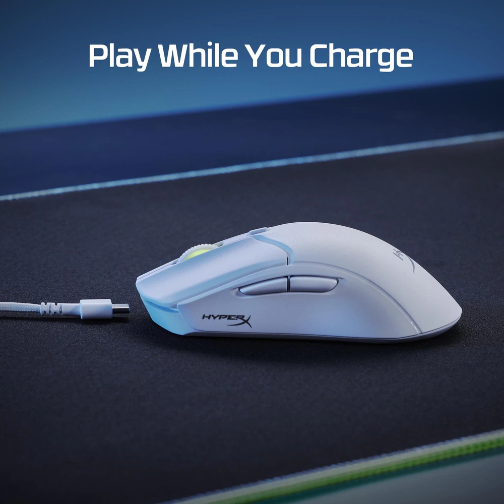 HyperX Pulsefire Haste 2 belaidė pelė (Balta) | 26000 DPI