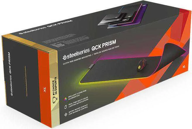 Medžiaginis pelės kilimėlis žaidimams SteelSeries QcK Prism Cloth RGB XL