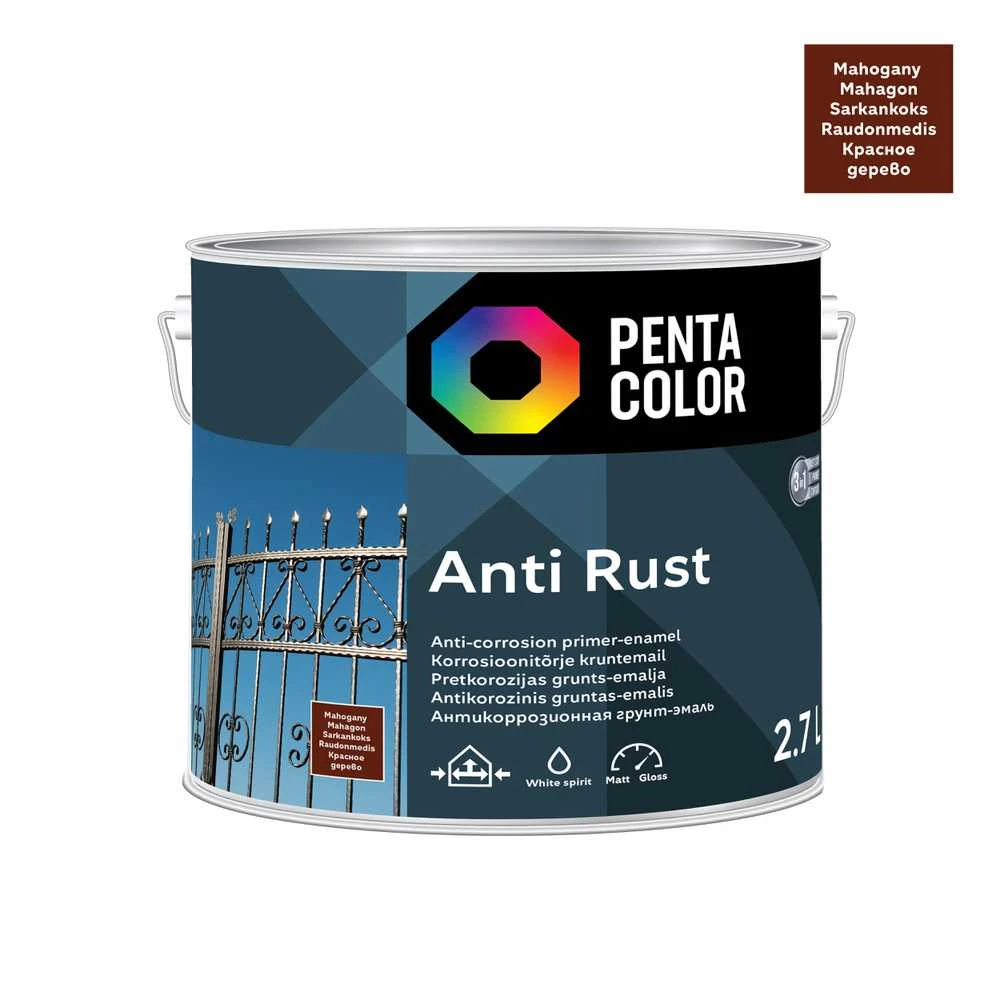 Pentacolor ANTICOR PAINT ANTI-RUST MAHOGANY 2.7L