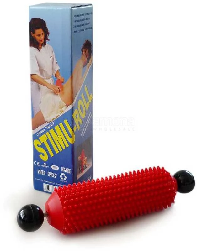 Pezzi Italija Masažuoklis Tonkey Stimu Roll Hard 8cm, Raudonas